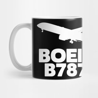 Boeing B787-9 Silhouette Print (White) Mug